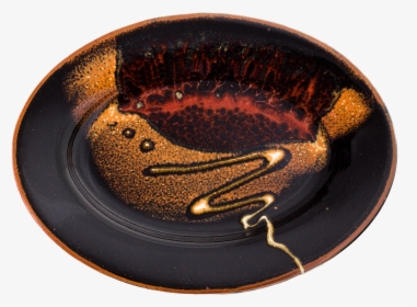 Red And Black Small Oval Plate Handmade Pottery - Earthenware, HD Png Download, Transparent PNG
