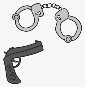 Vector Handcuffs And Gun Png Download - 8th Amendment Drawing Easy, Transparent Png, Transparent PNG