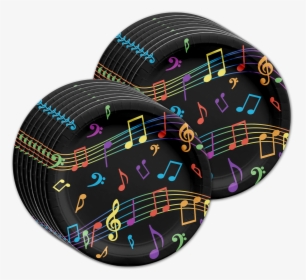 Colorful Music Notes Birthday Party Tableware Kit For, HD Png Download, Transparent PNG