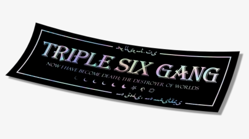 Image Of 666 Gang - Triple Six Gang Sticker, HD Png Download, Transparent PNG