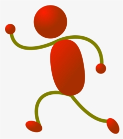 Red Stick Figure Running Clipart , Png Download - Color Stick Man Clipart, Transparent Png, Transparent PNG