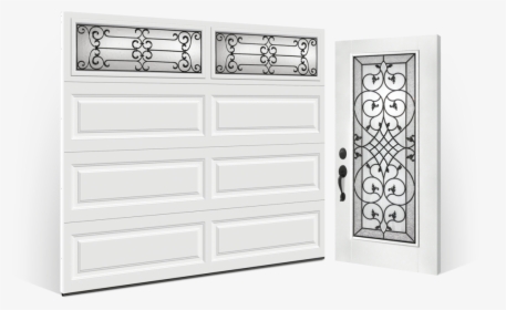Garage Door And Complimenting Entry Door Installation - Residential 3 Panel Garage Doors With Clear Glass, HD Png Download, Transparent PNG