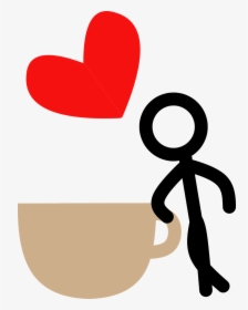 Weight Clipart Stickman - Stick Figure Drinking Coffee, HD Png Download, Transparent PNG