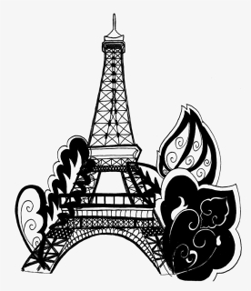 Eiffel Tower Silhouette Png Background Image , Png - Eiffel Tower Paris Printable Coloring Pages, Transparent Png, Transparent PNG