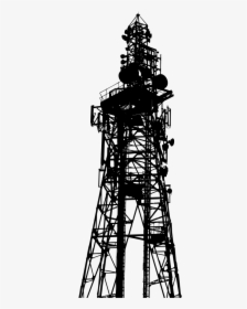 Communications Tower Silhouette - Communication Tower Vector Png, Transparent Png, Transparent PNG