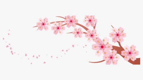 Transparent Banner Clip Art - Cherry Blossom Banner Template, HD Png Download, Transparent PNG
