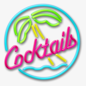 Cocktail Neon Sign Png, Transparent Png, Transparent PNG