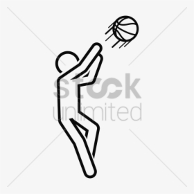 Basketball Player Drawing Png Clipart Nba Clip Art - Simple Basketball Player Drawing, Transparent Png, Transparent PNG