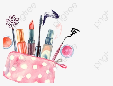Drawing Watercolor Makeups - Makeup Png, Transparent Png, Transparent PNG