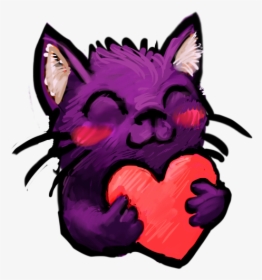 Cat Love Purple Like, HD Png Download, Transparent PNG