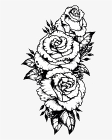 Tumblr Sticker Stickers Flower Flowers Rose Roses Black - Forearm Rose Tattoo Drawing, HD Png Download, Transparent PNG