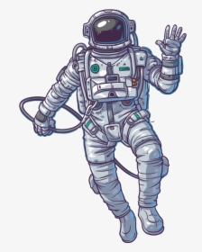 About Aesthetics Hellospacemen - Astronaut Floating In Space Drawing, HD Png Download, Transparent PNG