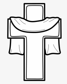 Black And White Coloring Page Of Jesus - Clipart Jesus Cross Black And White, HD Png Download, Transparent PNG