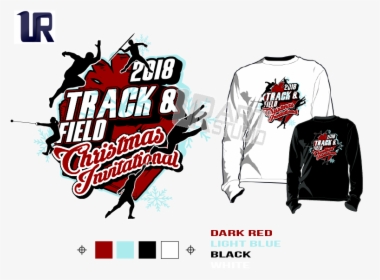 Track & Field Christmas Invitational Tshirt Vector - Track And Field T Shirt Logos, HD Png Download, Transparent PNG