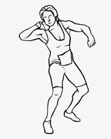 Shot Put Drawing Track & Field Clip Art - Female Shot Putters Drawings, HD Png Download, Transparent PNG