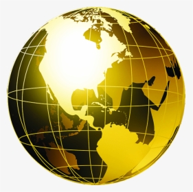 Gold Globe Vector, HD Png Download, Transparent PNG