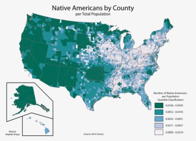 Native American Population Per County - Women Population In Us, HD Png Download, Transparent PNG