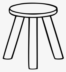 Clipart Of A Three Legged Stool - Three Legged Stool Drawing, HD Png Download, Transparent PNG