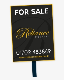 For Sale Sign Reliance Estates - Poster, HD Png Download, Transparent PNG