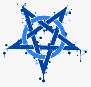 Blue,angle,symmetry - Blue Pentagram Png, Transparent Png, Transparent PNG