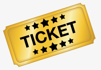 Transparent Gold Ticket Png - Cinema Ticket Golden Png, Png Download, Transparent PNG