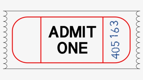 Movie Ticket Clipart - Admit One Vector Free Download, HD Png Download, Transparent PNG