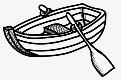 Black And White Png Boating - Rowing Boat Clipart Black And White, Transparent Png, Transparent PNG