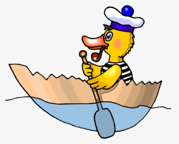 Transparent Row Boat Png - Duck Rowing A Boat, Png Download, Transparent PNG