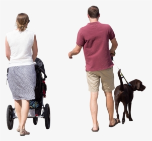 Transparent Person Walking Png - People Walking Dog Png, Png Download, Transparent PNG