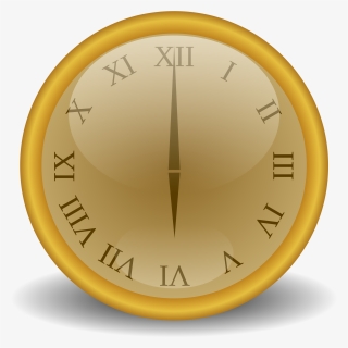 Golden Clock - Golden Clock Clipart, HD Png Download, Transparent PNG