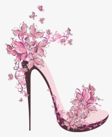 High Heel Wedding Church High Heeled Footwear Shoe - High Heel Shoe With Flowers, HD Png Download, Transparent PNG