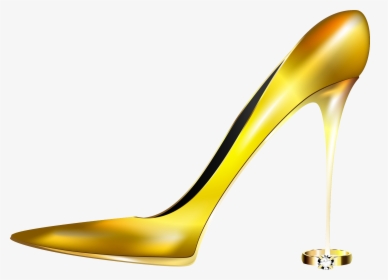 Picture Freeuse Library Heels Vector Gold Heel - Gold High Heel Png, Transparent Png, Transparent PNG