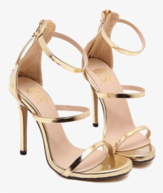 High Heel Sandal Png Background Image - Gold High Heels, Transparent Png, Transparent PNG