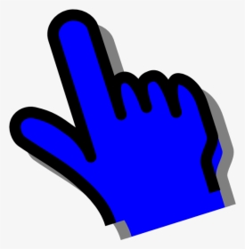 Blue Hand Svg Clip Arts - Red Pointer Finger Clipart, HD Png Download, Transparent PNG