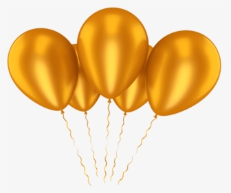 Golden Balloons Png - Gold Balloon Transparent Background, Png Download, Transparent PNG