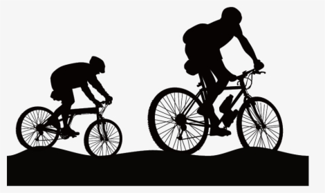 Mountain Recreation Outdoor Bicycle Hiking Cycling - Mountain Bike Silhouette Png, Transparent Png, Transparent PNG