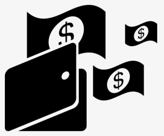 Wallet And Three Dollar Bills - Iconos De Billeteras, HD Png Download, Transparent PNG