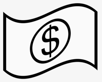 Bill One Dollar Clip Art Black And White Transparent - Dollar Bill Clip Art Black And White, HD Png Download, Transparent PNG