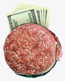Yummypocket Hamburger With Dollar Bills - Cash, HD Png Download, Transparent PNG