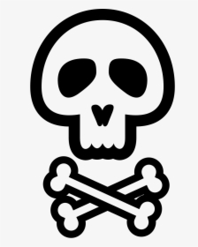 Skull And Bones Outline - Poison Symbol, HD Png Download, Transparent PNG