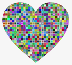 Heart,square,art - Mosaic Art Clip, HD Png Download, Transparent PNG