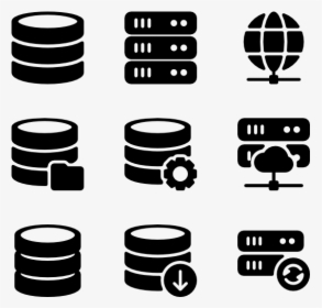 Servers & Database - Database Server Icon Free, HD Png Download, Transparent PNG
