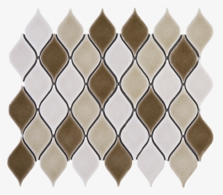 Tear Drop Pattern White And Brown Ceramic Mesh Mounted - Tile, HD Png Download, Transparent PNG