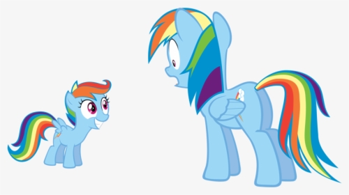 My Little Pony Xvi - Rainbow Dash And Filly Applejack, HD Png Download, Transparent PNG