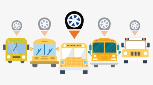 Gps Clipart Gps Tracking - School Bus Tracking Icon, HD Png Download, Transparent PNG