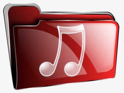 Red Music Folder Icon, HD Png Download, Transparent PNG