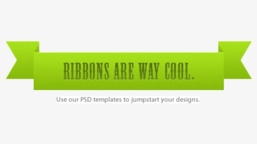 Ribbons Are Way Cool - Green Ribbon Psd, HD Png Download, Transparent PNG