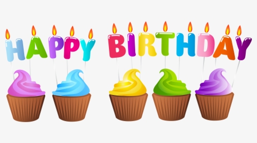Clipart Candle Birthday Cupcake - Happy Birthday Candle Png, Transparent Png, Transparent PNG