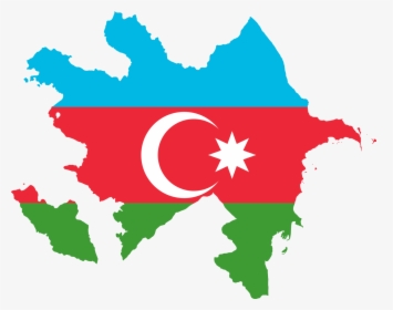 Azerbaijan Flag Map, HD Png Download, Transparent PNG
