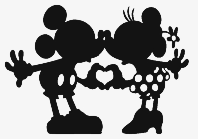 Minnie Mouse Mickey Mouse The Walt Disney Company Silhouette - Mickey Minnie Mouse Silhouette, HD Png Download, Transparent PNG
